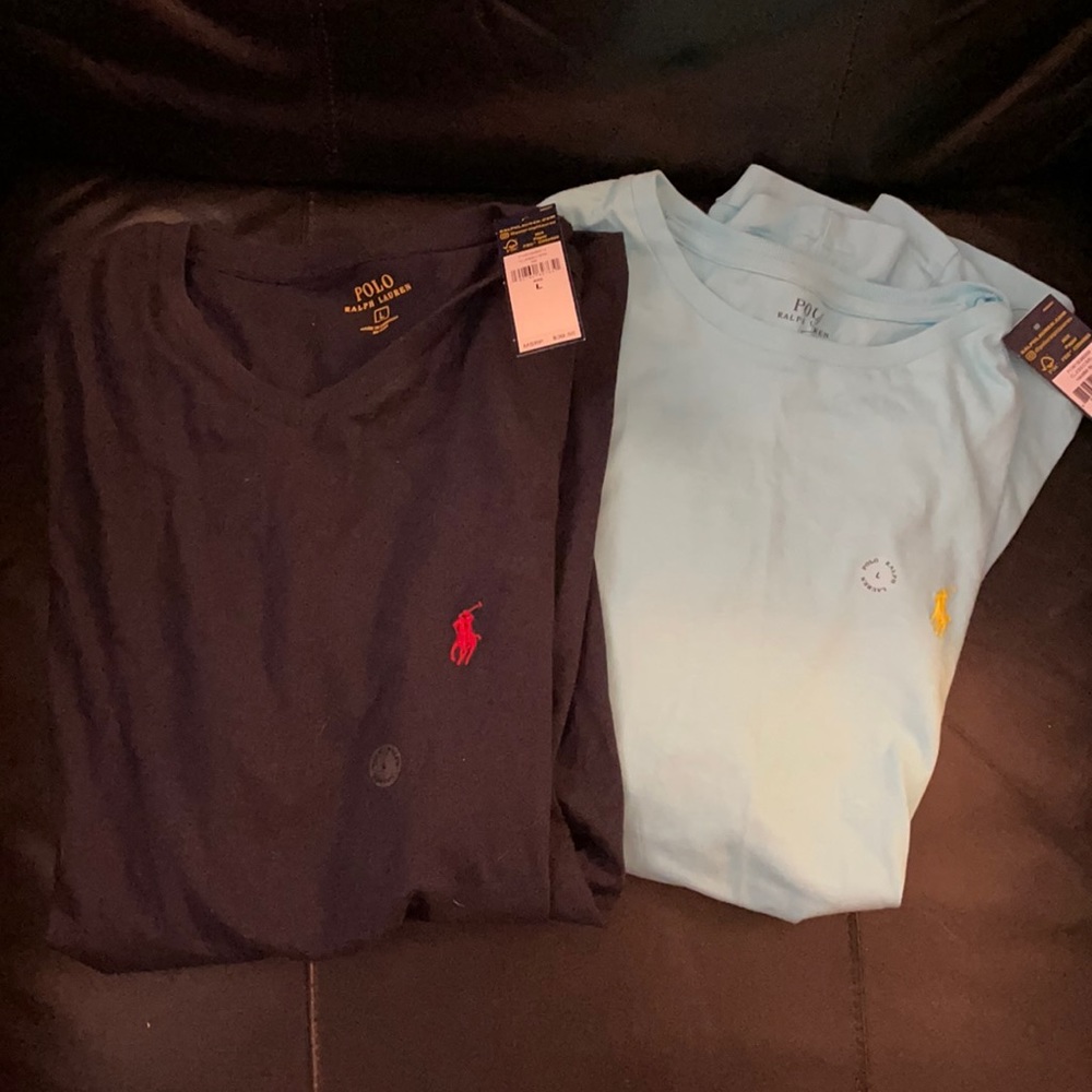 Two men’s polo t-shirts size Large NWT